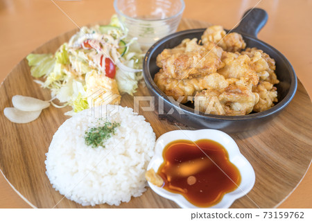 Oita Prefecture's specialty "Toriten" set meal 73159762