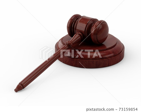 3D rendering gavel, Judge Hammer on white background 3D rendering gavel, Judge Hammer on white background 73159854