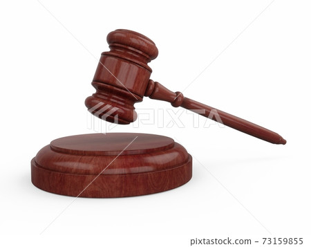 3D rendering gavel, Judge Hammer on white background 3D rendering gavel, Judge Hammer on white background 73159855