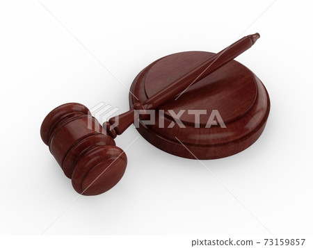 3D rendering gavel, Judge Hammer on white background 3D rendering gavel, Judge Hammer on white background 73159857