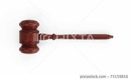 3D rendering gavel, Judge Hammer on white background 3D rendering gavel, Judge Hammer on white background 73159858