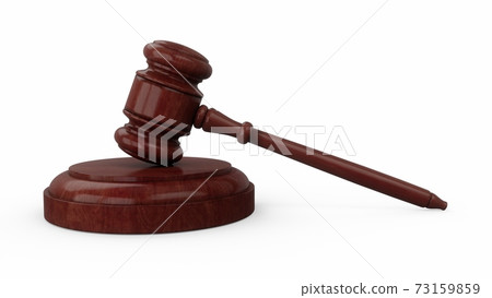 3D rendering gavel, Judge Hammer on white background 3D rendering gavel, Judge Hammer on white background 73159859