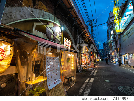 Tokyo cityscape of Japan Declaration of emergency tomorrow decision. Most infected with 1591 people. The bar is ... = 6th, Shinbashi, Tokyo Tokyo cityscape of Japan Declaration of emergency tomorrow decision. Most infected with 1591 people. The bar is ... = 6th, Shinbashi, Tokyo 73159924