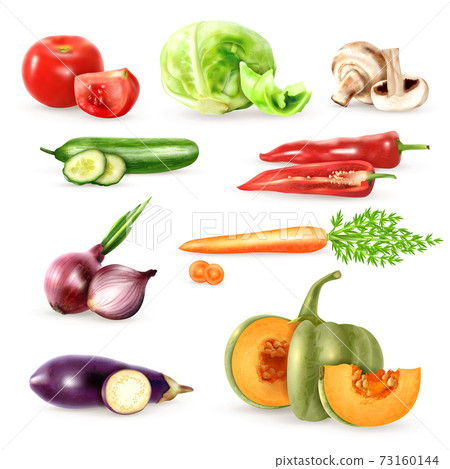 Vegetables Decorative Icons Collection 73160144