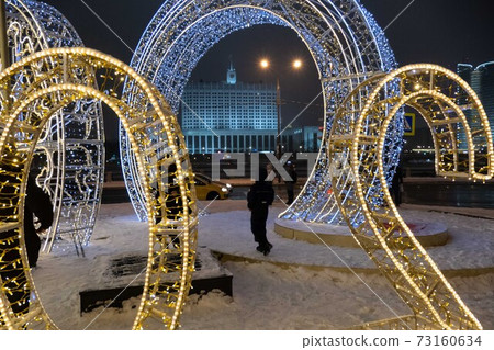 Festive New Year's 2021 in Russia Moscow winter Festive New Year's 2021 in Russia Moscow winter 73160634