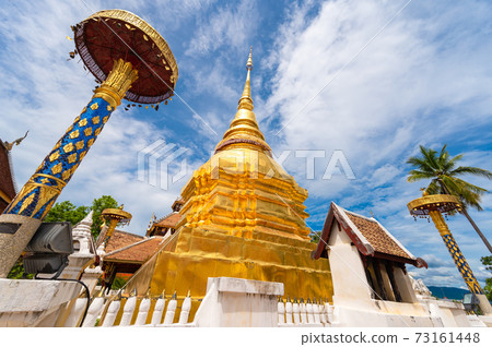 Traditional Lanna buddhist temple Wat Pong Sanuk Temple in Lampang city, Thailand 73161448