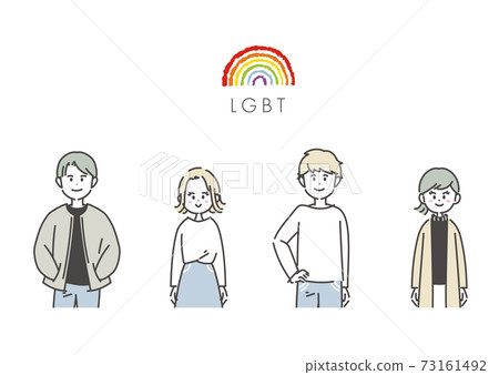 LGBT men and women illustrations LGBT men and women illustrations 73161492