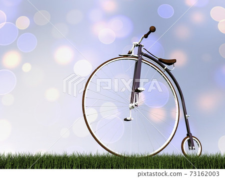 Penny-farthing bicycle - 3D render 73162003
