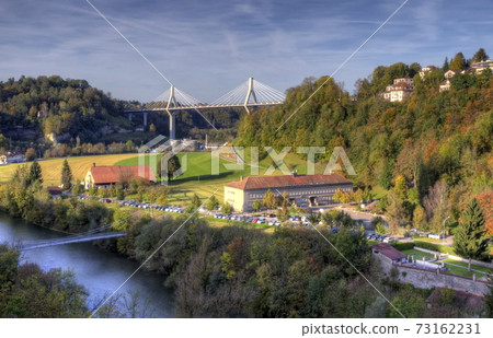 View of Poya bridge, Fribourg, Switzerland, HDR View of Poya bridge, Fribourg, Switzerland, HDR 73162231
