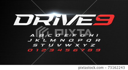 Dynamic letters and numbers set. Drive alphabet, dynamic font, wind type for modern sport logo, motion headline and action lettering. Vector typographic design. Dynamic letters and numbers set. Drive alphabet, dynamic font, wind type for modern sport logo, motion headline and action lettering. Vector typographic design. 73162243
