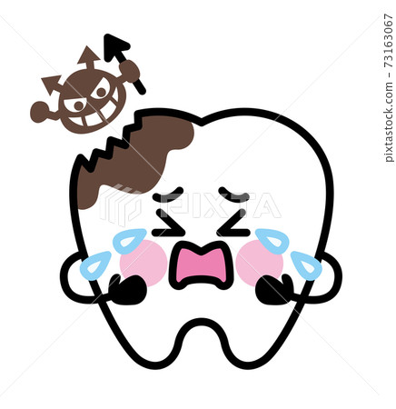 牙字符蠕蟲牙齒 73163067