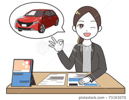 普通車女性可以接受評估諮詢 插圖素材 圖庫