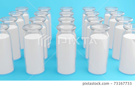 Milk bottle 3DCG illustration image 73167733