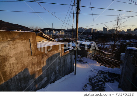 正陵溝，小巷，雪，冬天 73170138