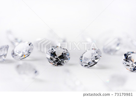 Diamonds isolated on white background. Diamonds isolated on white background. 73170981