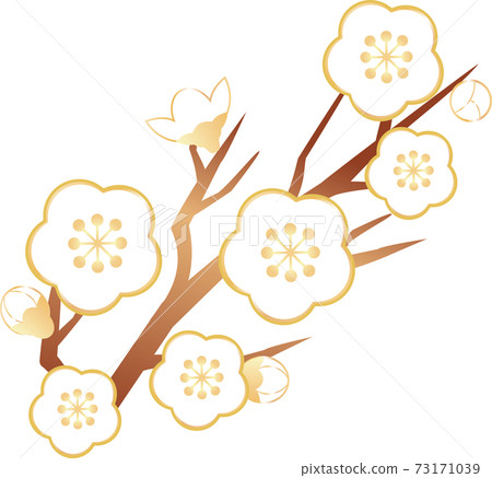 Ume Ume Hana春天插圖素材 73171039