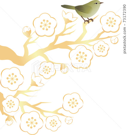 Uguisu梅梅梅梅Hana春天插圖素材 73172390