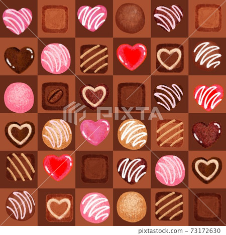 Chocolate lined up in squares 73172630