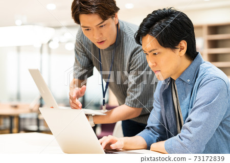 Office businessman telework remote work new normal business personal computer engineer Office businessman telework remote work new normal business personal computer engineer 73172839