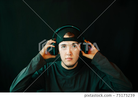 Gamer with headset 73173239