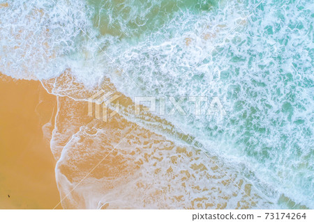 Sea wave on sand beach turquoise water nature lndscape Sea wave on sand beach turquoise water nature lndscape 73174264