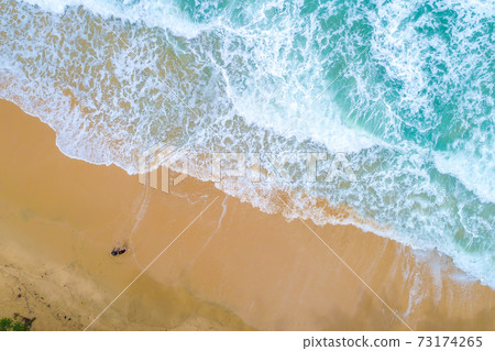 Sea wave on sand beach turquoise water nature lndscape Sea wave on sand beach turquoise water nature lndscape 73174265