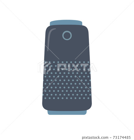 Smart speaker. Home Personal voice assistant. Hand drawn isolated vector illustration Smart speaker. Home Personal voice assistant. Hand drawn isolated vector illustration 73174485