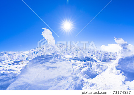 Yamagata Zao's tree ice and blue sky Yamagata City, Yamagata Prefecture 73174527