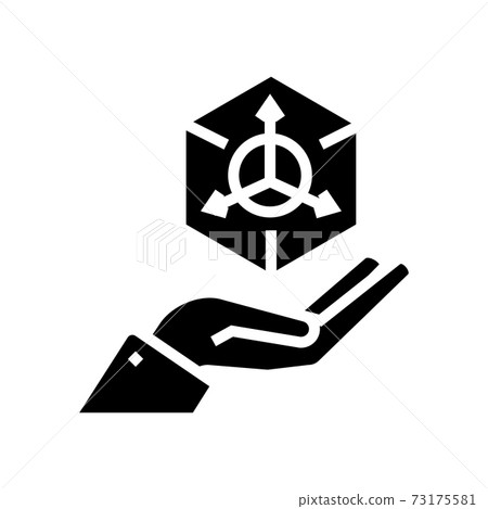 3d modeling glyph icon vector illustration sign - Stock Illustration ...