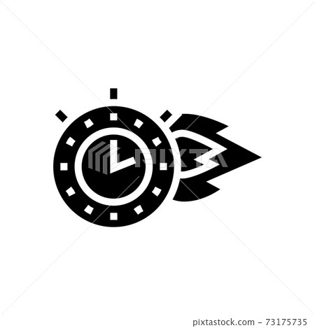 burning time stopwatch glyph icon vector illustration 73175735