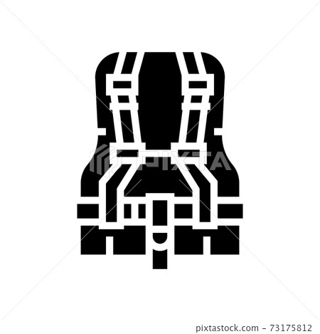 life vest glyph icon vector illustration sign - Stock Illustration ...