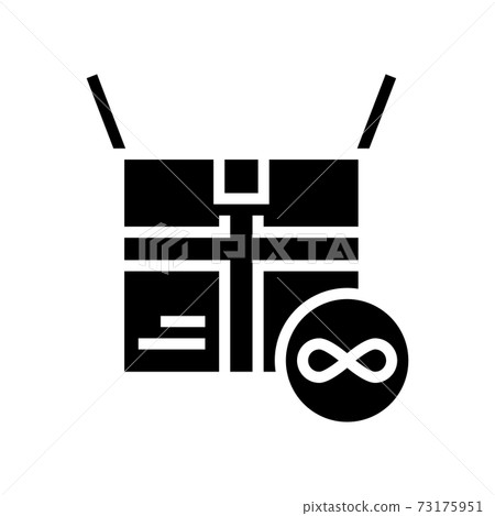 cardboard box endless use glyph icon vector...-插圖素材 [73175951] - PIXTA圖庫