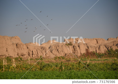 Kashan old city walls in Iran 73176566