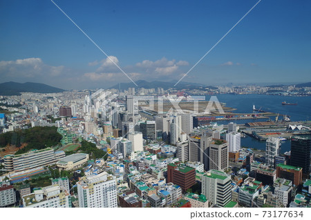韓國龍都山公園釜山塔景觀 韓國龍都山公園釜山塔景觀 73177634