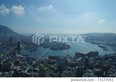 韓國龍都山公園釜山塔景觀 韓國龍都山公園釜山塔景觀 73177641