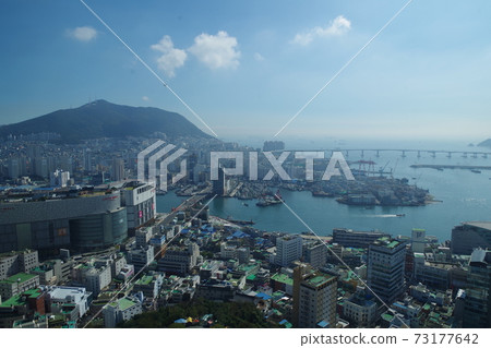 韓國龍都山公園釜山塔景觀 73177642