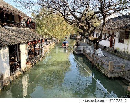 Zhouzhuang Ancient Town, a water town near Shanghai, China 73178242