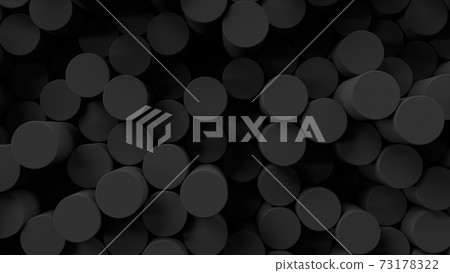 Round mosaic surface with black cylinders. Round mosaic surface with black cylinders. 73178322