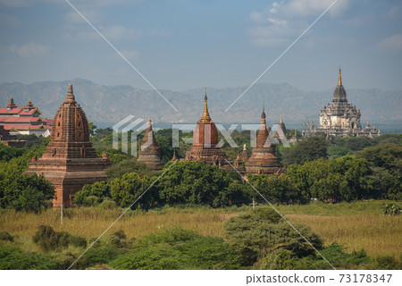 Ancient pagoda in Bagan, Myanmar 73178347