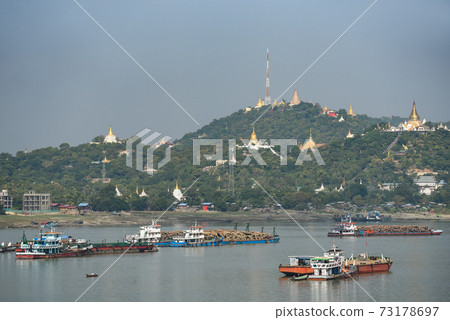 Sagaing city near Ayeyarwady River, Myanmar Sagaing city near Ayeyarwady River, Myanmar 73178697