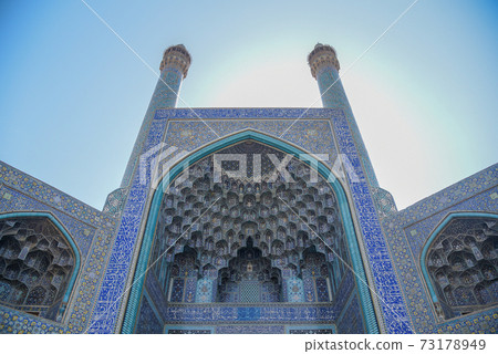 Entrance gate of Shah Mosque in Isfahan, Iran Entrance gate of Shah Mosque in Isfahan, Iran 73178949