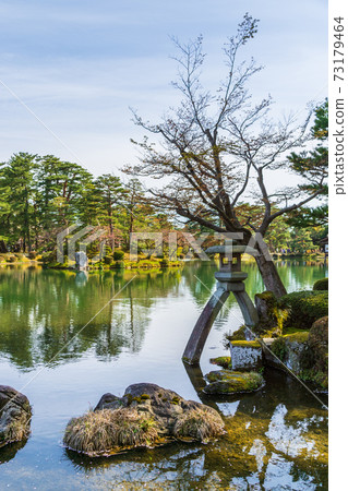 春日池池塘石川縣春兼六園 春日池池塘石川縣春兼六園 73179464
