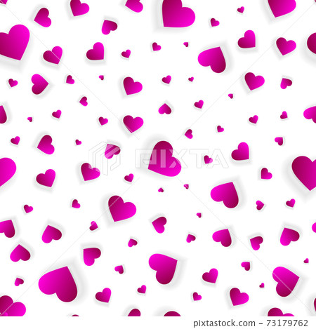 Valentine hearts seamless background or 3d pattern Valentine hearts seamless background or 3d pattern 73179762