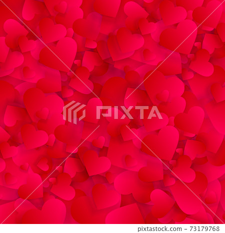 Valentine love hearts background or vector pattern 73179768