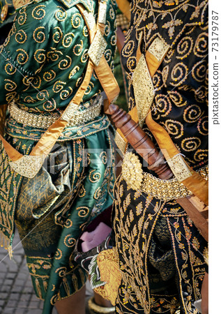 traditional lakhon khol mask dance costume in Svay Andet cambodia traditional lakhon khol mask dance costume in Svay Andet cambodia 73179787