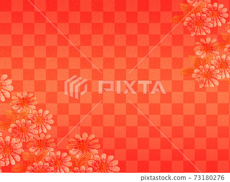 Red checkered background material flowers Red checkered background material flowers 73180276