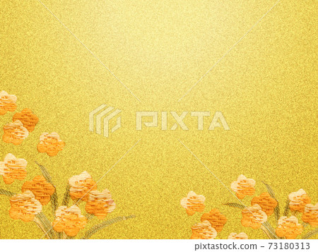 Gold background material flower pattern Gold background material flower pattern 73180313