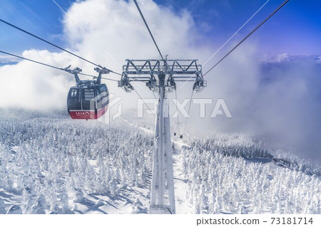 Zao索道和山形Zao樹冰山形縣山形市 Zao索道和山形Zao樹冰山形縣山形市 73181714
