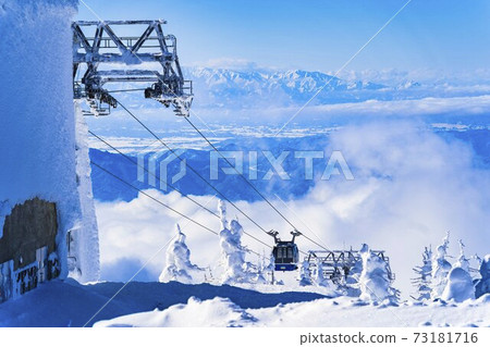 Zao索道和山形Zao樹冰山形縣山形市 Zao索道和山形Zao樹冰山形縣山形市 73181716
