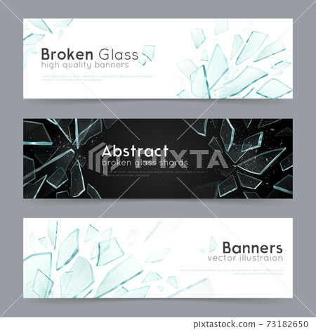 Broken Glass 3 Decorative Banners Broken Glass 3 Decorative Banners 73182650